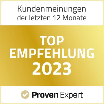 ProvenExpert: Top-Empfehlung 2023, Kundenmeinungen der letzten 12 Monate